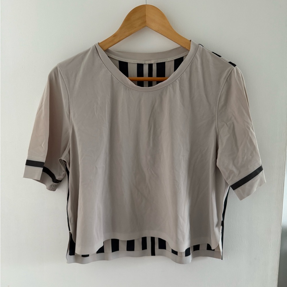 Lululemon Cropped Striped Shirt
